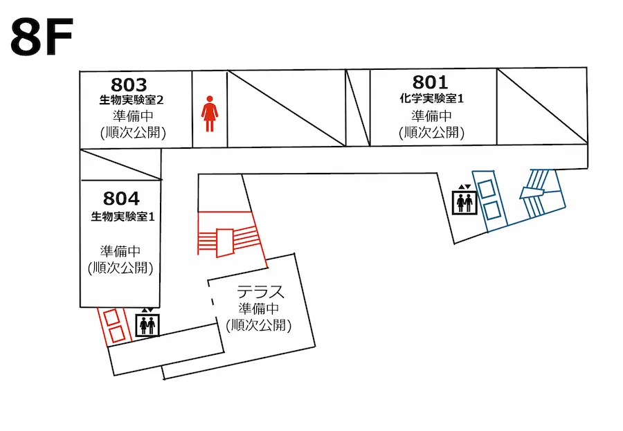 校舎 8F マップ